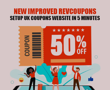 Create UK coupons and daily deals website in 5 minutes.