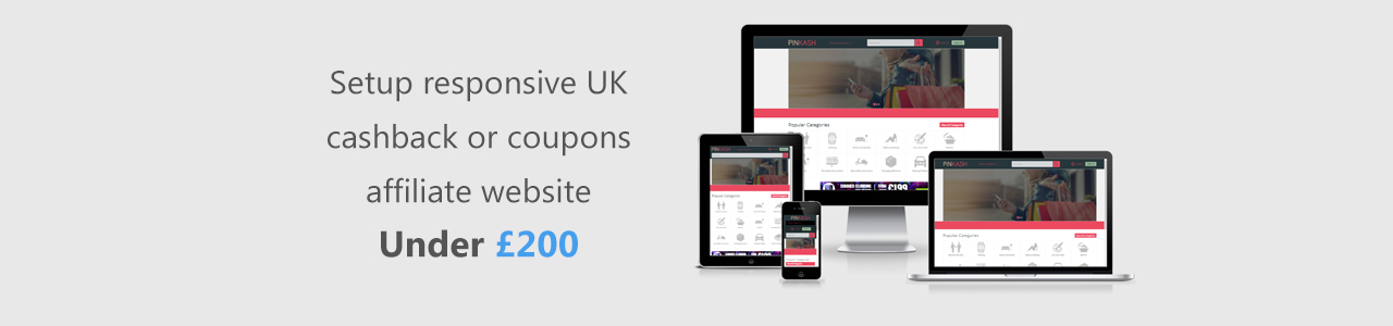 How to setup a responsive UK cashback or coupons website in minutes