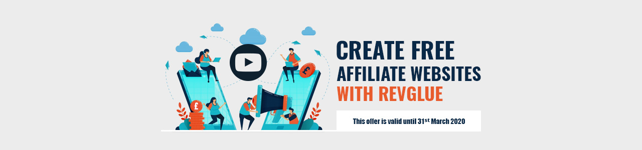 Create Free Affiliate Websites with RevGlue & Earn Money